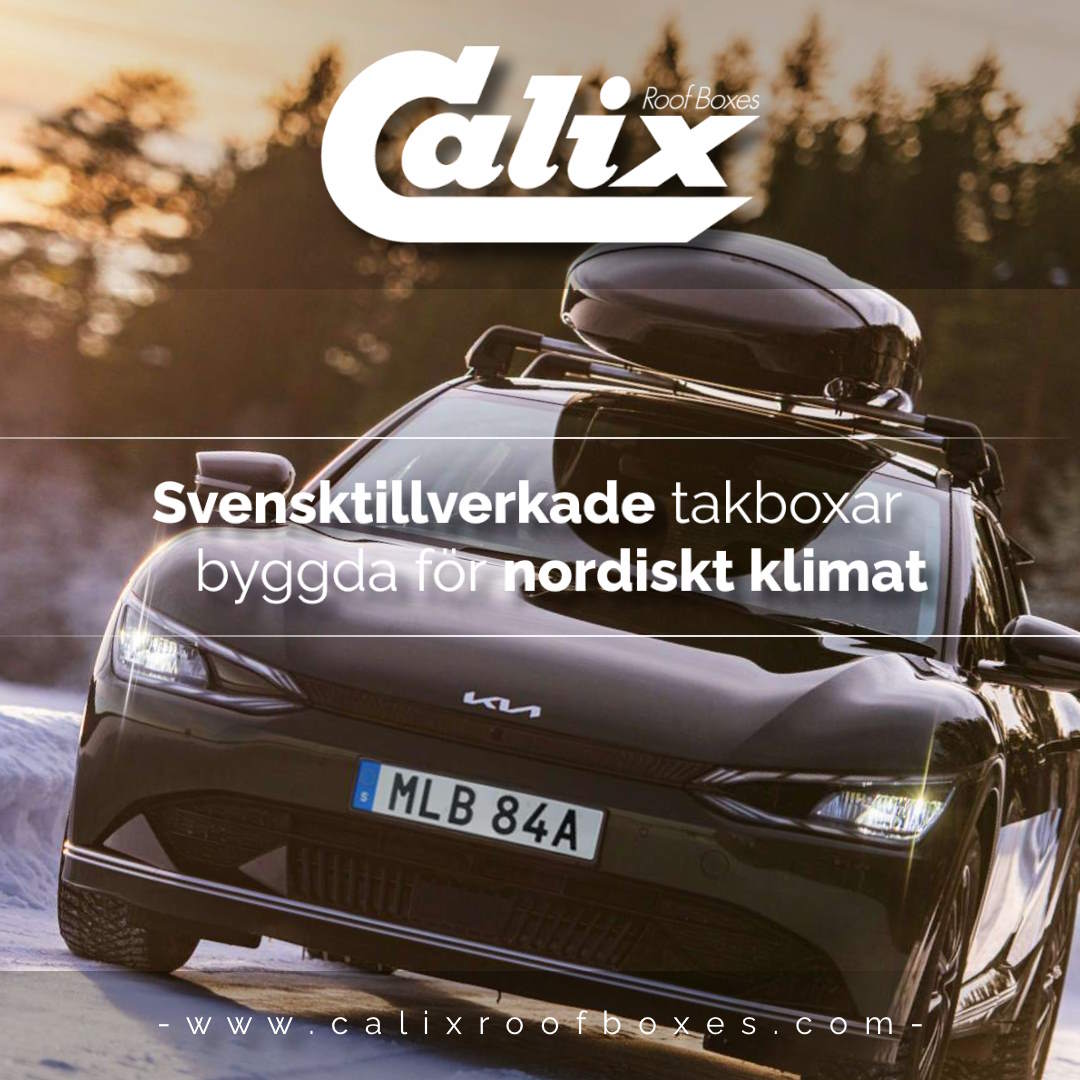 Banner - Calix Roof Boxes, svensk tillverkare av takboxar och skidboxar